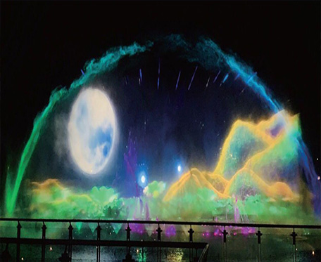 Outdoor building lighting show